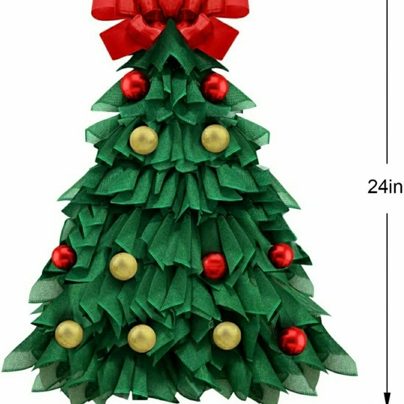 New Christmas Wreath 24" L Handmade Xmas Tree Wreath Indoor/Outdoor Wall/Door - Picture 2 of 6